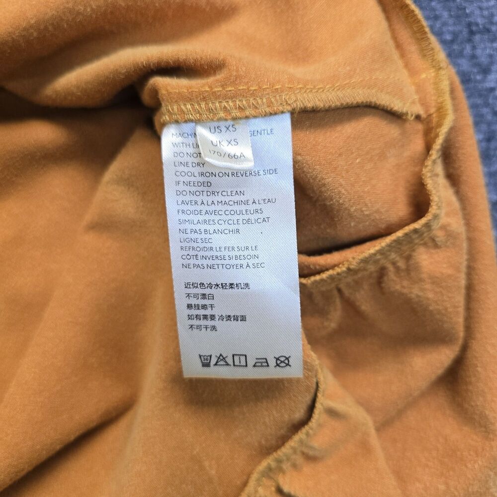 by Anthropologie Yoked Faux Suede Maxi Boho Skirt Size XS Marigold Yellow - Picture 6 of 11
